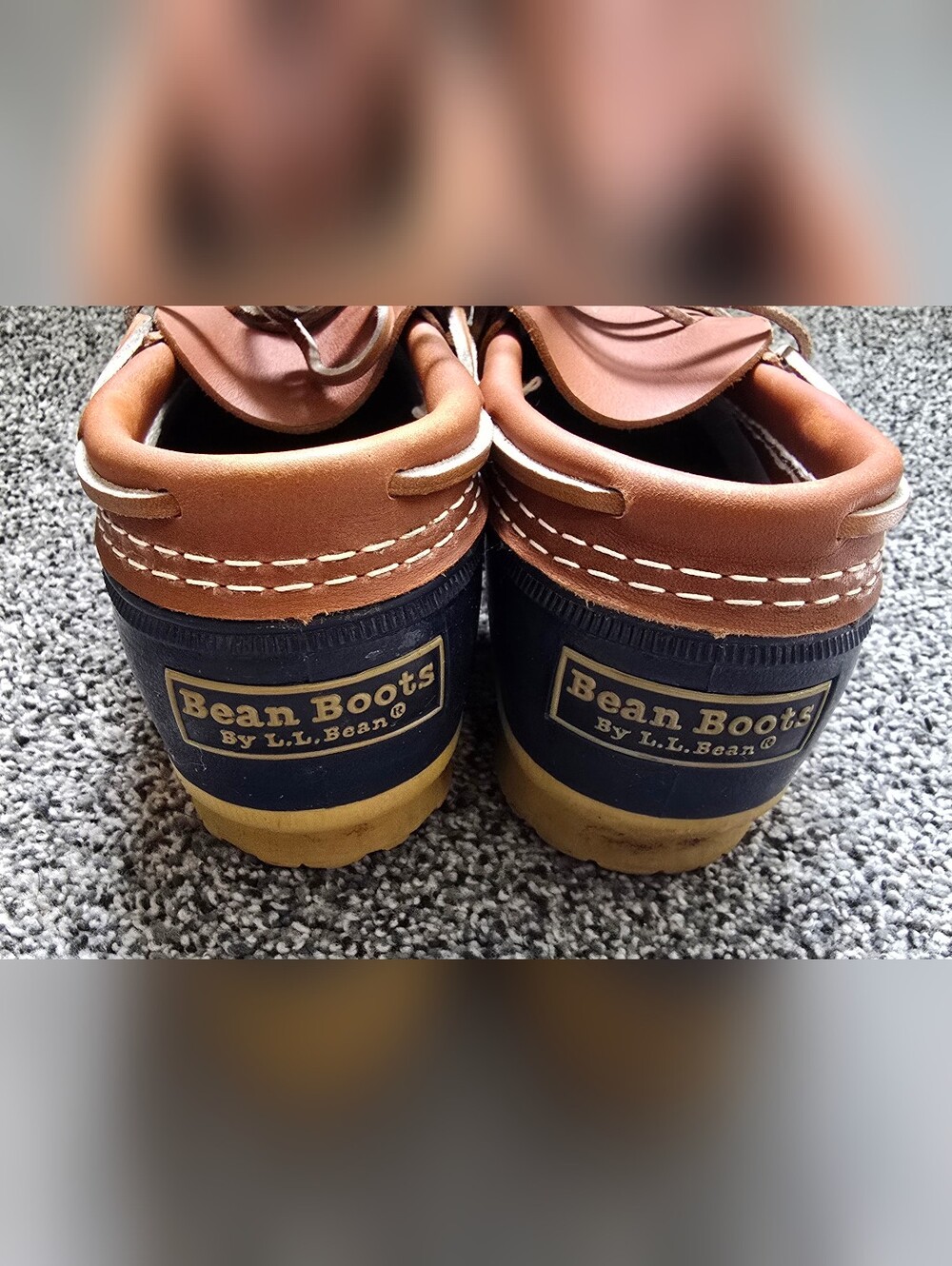 L.L. Bean Bean Boots Rubber Mocs Navy Blue Mens Size 7 Or Womens 9 - Picture 4 of 11